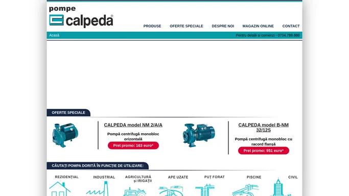 CALPEDA Romania - POMPE si GRUPURI DE POMPARE - Reprezentant Oficial - POMPA CALPEDA - GRUP POMPARE CALPEDA