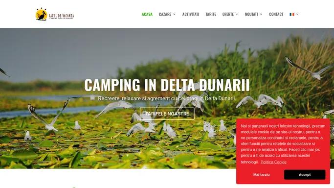 Camping corturi si cazare la bungalow in Delta Dunarii - CampoEuroClub