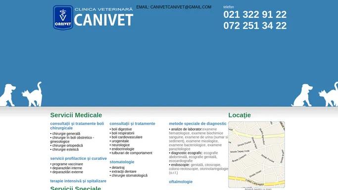 Clinica Veterinara CANIVET - Str. Ciresului nr 35, sector 2 BUCURESTI (zona Delea Veche - Agricultori)