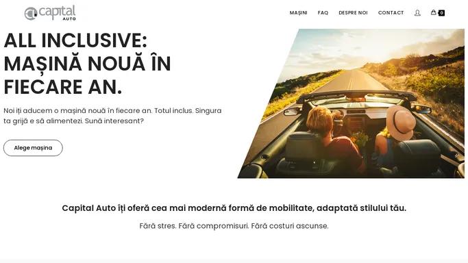 Capital Auto – All inclusive: masina noua in fiecare an