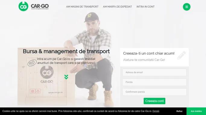 Bursa si management de transport | Liciteaza acum | CAR-GO