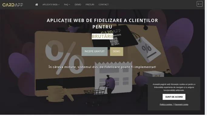 Aplicatie de fidelizare a clientilor pentru afacerile locale | Cardapp