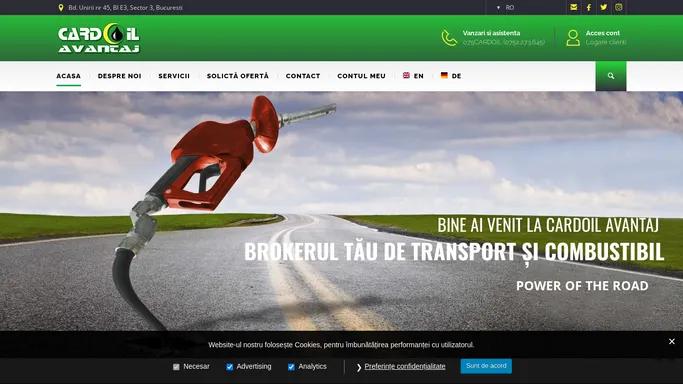 Reduceri la carburant, firma de transport, avantaje transportatori, card combustibil