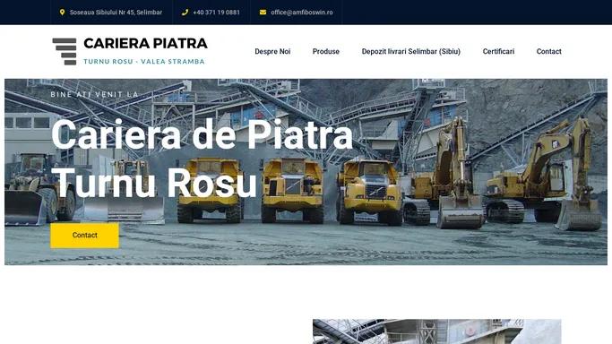 Cariera Piatra Turnu Rosu – Piatra sparta si nisip concasat de cariera