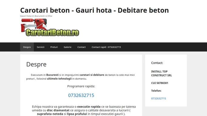 Carotari beton – Gauri hota – Debitare beton – Gauri hota in Bucuresti si Ilfov