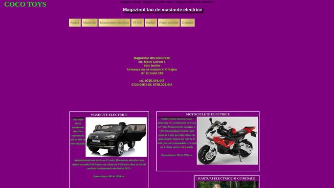 Magazin de masinute electrice motociclete atvuri karturi