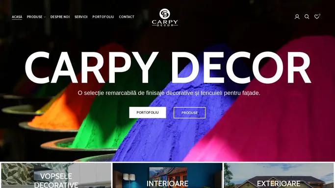 CARPY DECOR – O selectie remarcabila de finisaje decorative si tencuieli pentru fatade