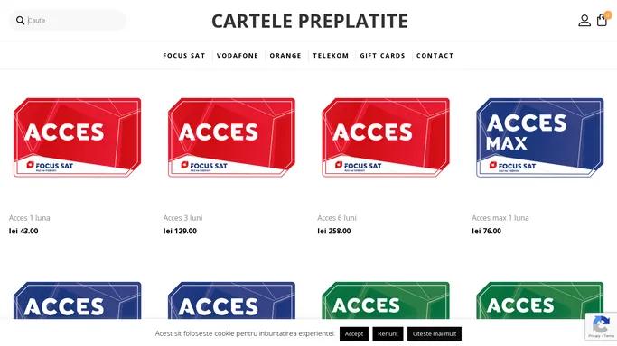 Cartele Preplatite