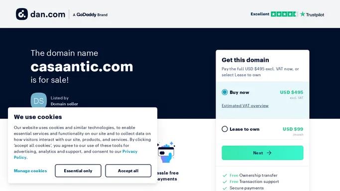 The domain name casaantic.com is for sale