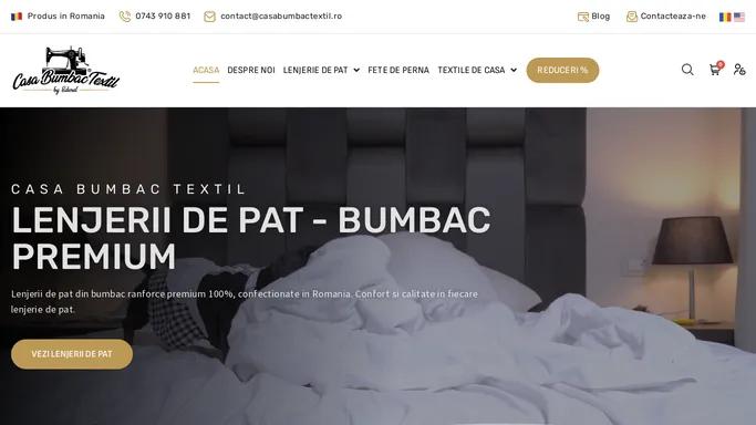 Lenjerii de pat din bumbac | Casa Bumbac Textil - Lenjerii de Pat