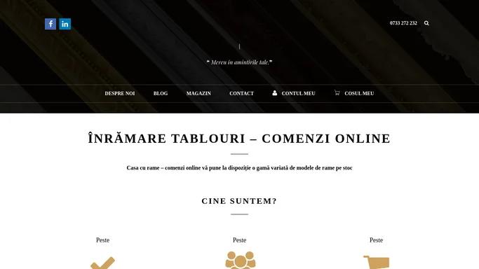 Despre noi - Casa cu Rame - comenzi online