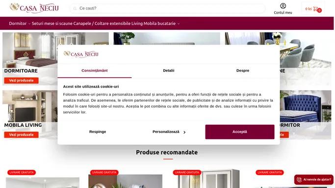 Magazin mobila online direct de la producator cu livrare gratuita - Casa Neciu