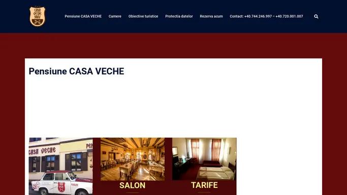 Pensiune Casa Veche Sibiu – Contact: +40.744.246.997 – +40.720.001.007