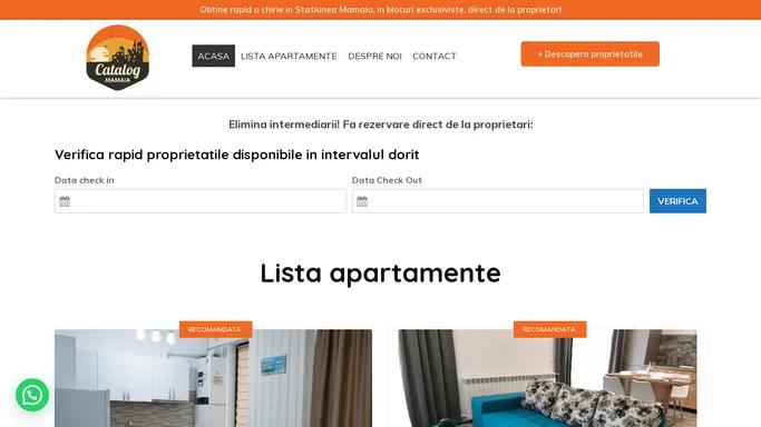 Apartamente de inchiriat direct de la proprietar – Cazare in Mamaia, direct proprietar