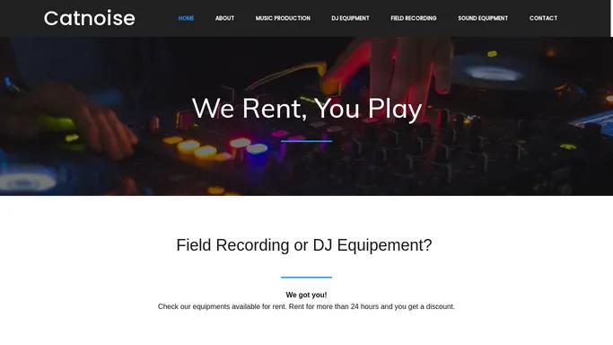 Catnoise – Dj Equipment & Recording Rental Site