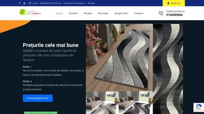 Spalatorie Covoare Severin cu Pret - Firma Clean Carpet Drobeta