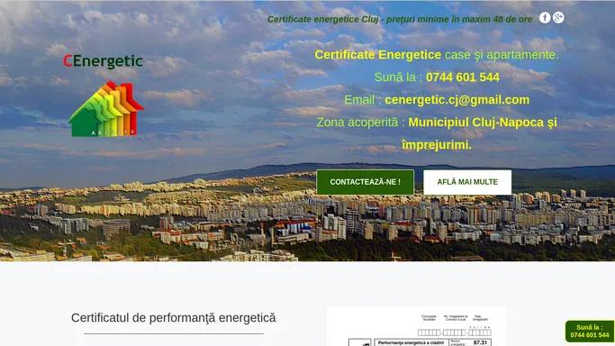 Certificate energetice Cluj | 0744601544 | CEnergetic | Preturi minime