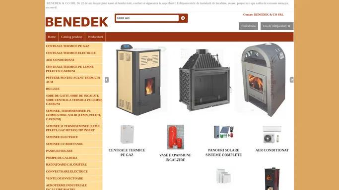 BENEDEK & CO SRL De 22 de ani in sprijinul casei si familei tale, confort si siguranta la superlativ | Echipamentele de instalatii de incalzire, solare, preparare apa calda de consum menajer, accesorii.