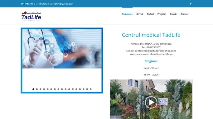 Centru Medical TadLife – Un simplu sit WordPress