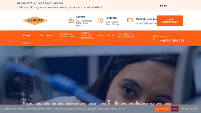 CEPROM-CERT organism de certificare CE