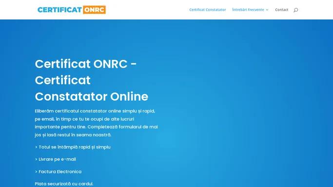 Certificat ONRC - Certificat Constatator Online - Certificat-ONRC