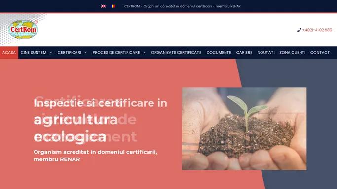 CERTROM - Organism acreditat in domeniul certificarii - membru RENAR