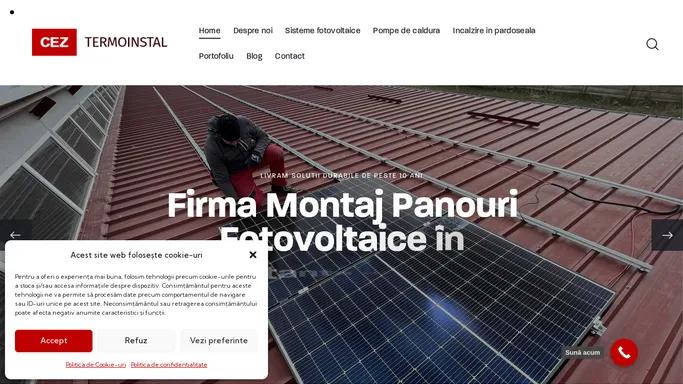 Firma Montaj Panouri Fotovoltaice Constanta si Tulcea • CEZ