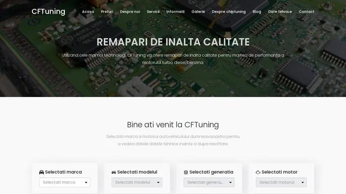 CFTuning | Remapari profesionale pentru motoare diesel si benzina