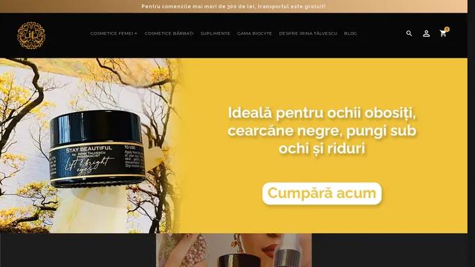 Produse cosmetice by Irina Talvescu, farmacist si cosmetician