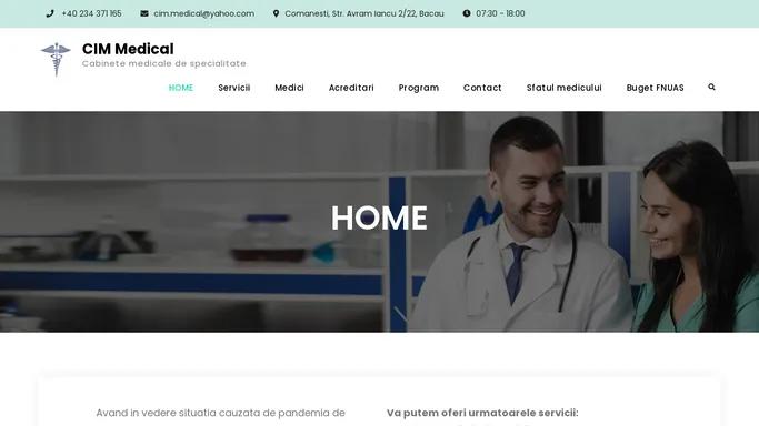 CIM Medical – Cabinete medicale de specialitate