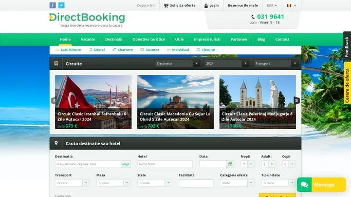 DirectBooking.ro | Circuite 2024. Aici gasesti cele mai multe circuite la cel mai bun pret. Alege din cele 1210 circuite.