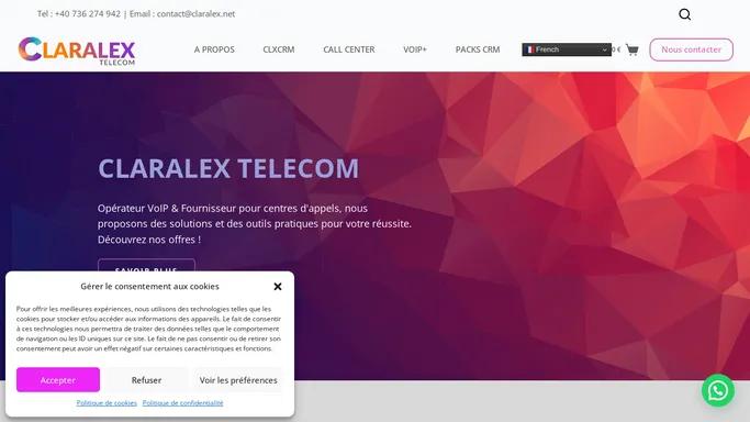 CLARALEX TELECOM | Operateur VoIP & CRM