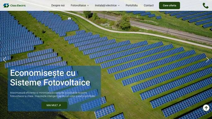 Class Electric: Solutii Electrice si Fotovoltaice Profesionale