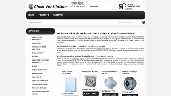 ClassVentilation - magazin online de ventilatie industriala