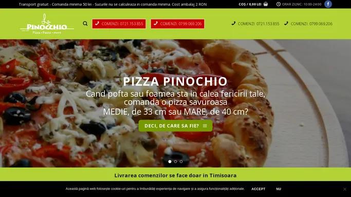 Livrare Pizza, Paste & Salate la domiciliu - Clatite Pinochio Timisoara