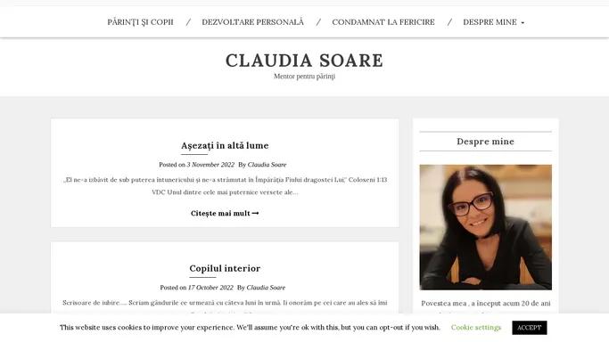 Claudia Soare | Mentor pentru parinti