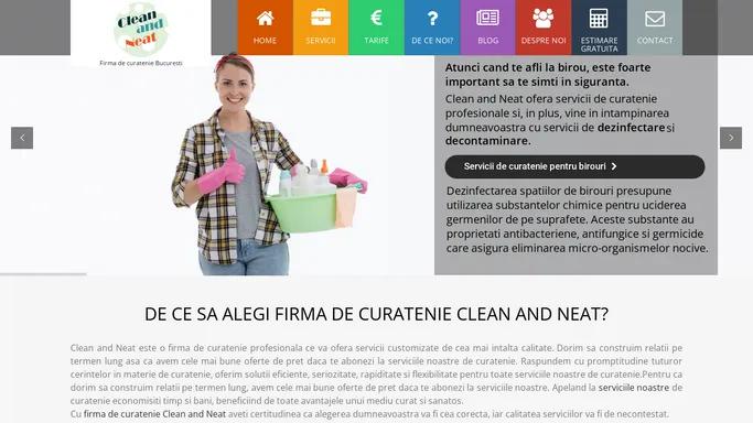 Firma de curatenie Bucuresti - Clean and Neat