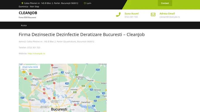 CleanJob – Firma DDD Bucuresti