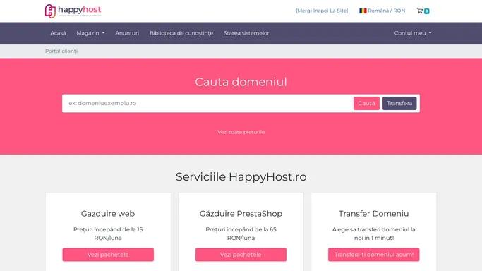 Portal clienti - HappyHost.ro - Portal clienti