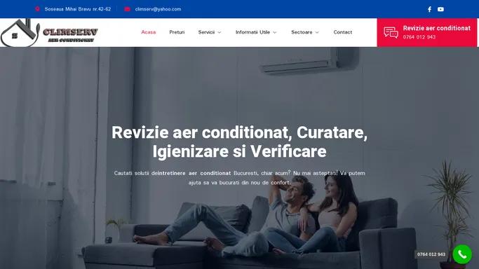 Revizie aer conditionat, curatare, igienizare si verificare