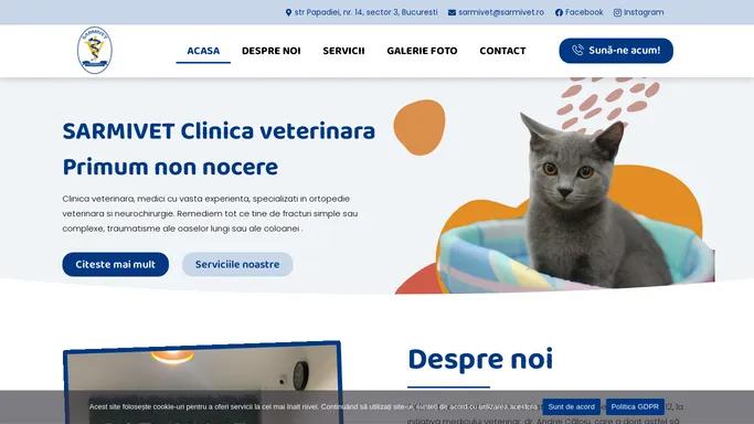 SARMIVET Clinica veterinara – Primum non nocere