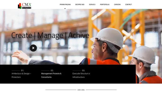 CMA Construct Development – Create | Manage | Achieve