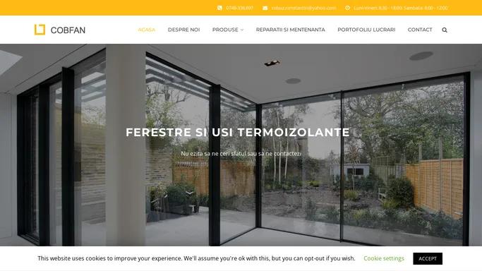 Cobfan – Site termopane, usi, accesori, Onesti, Bacau