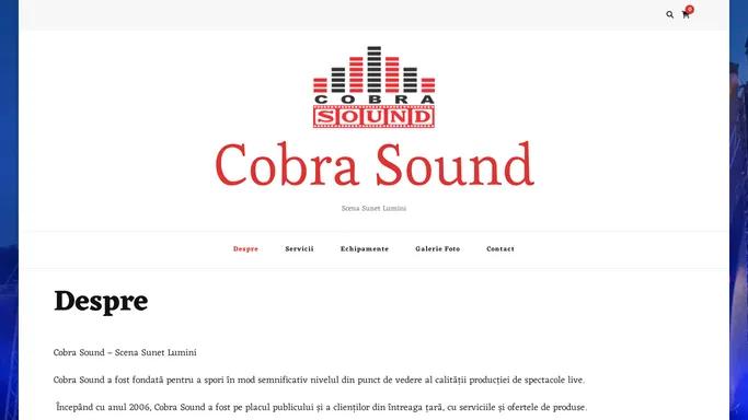 Despre - Cobra Sound