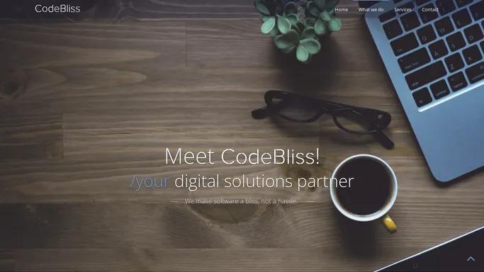 CodeBliss | Your digital solutions partner