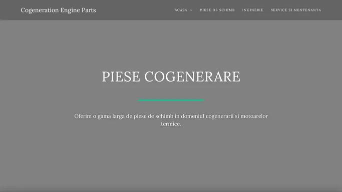 Cogeneration Engine Parts – Piese si servicii in domeniul cogenerarii