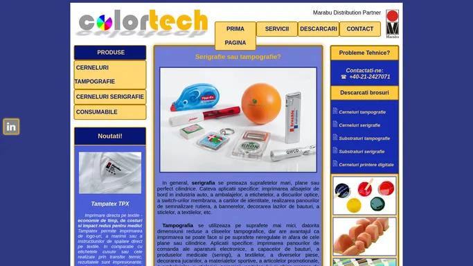 Colortech - cerneluri serigrafie tampografie si consumabile