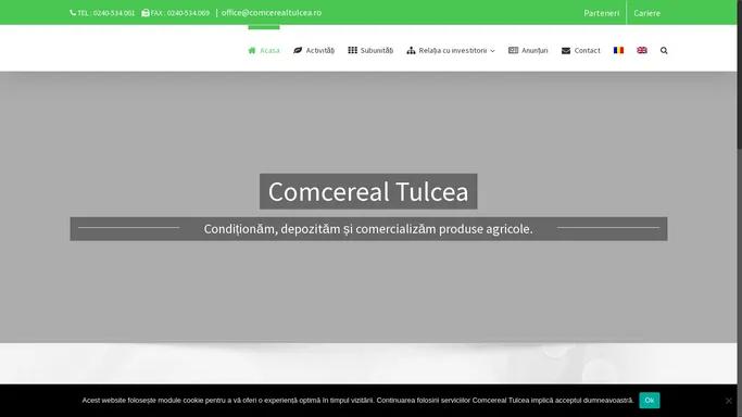 Comcereal Tulcea – Conditionam, stocam si comercializam produse agricole.