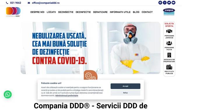 Compania DDD® Servicii Deratizare, Dezinsectie, Dezinfectie