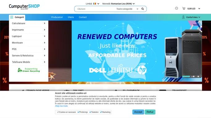 Computershop.eu ➜ Magazin online de calculatoare si laptopuri ​ ComputerShop